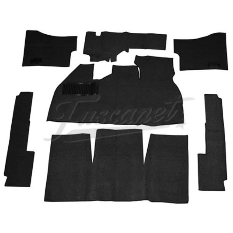 Tapetes, set completo fusca cor preto - apoio EMPI deluxe