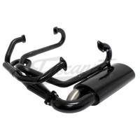 Sistema escapamento EMPI Sidewinder aço 1 e 1/2 com abafador Sistema escapamento EMPI Sidewinder aço 1 e 1/2 com abafador