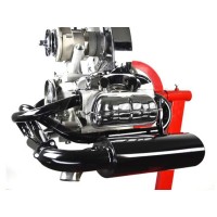 Sistema escapamento EMPI Sidewinder aço 1 e 1/2 com abafador Sistema escapamento EMPI Sidewinder aço 1 e 1/2 com abafador