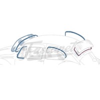 Guarnição VIGIA VW Fusca Alemao 65/71 sem friso