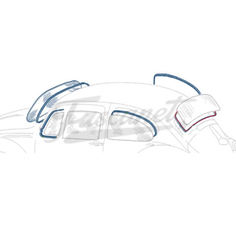 Guarnição VIGIA VW Fusca Alemao 65/71 sem friso