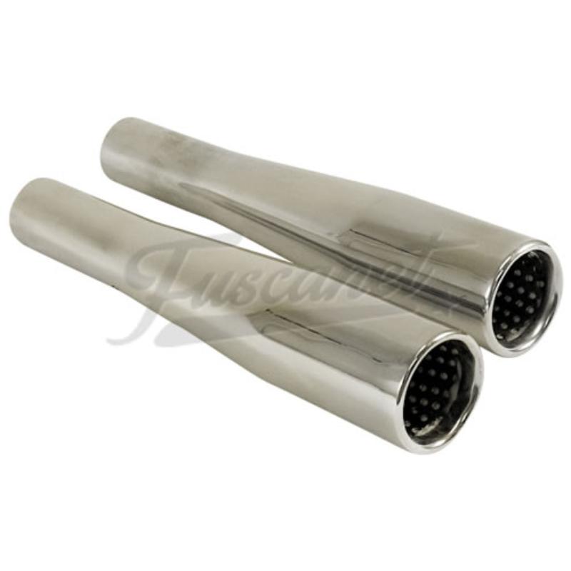 Ponteira de escape cromada com abafador EMPI