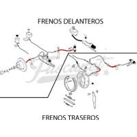 Canos de freio flexivel em inoxidável para Fusca freio disco