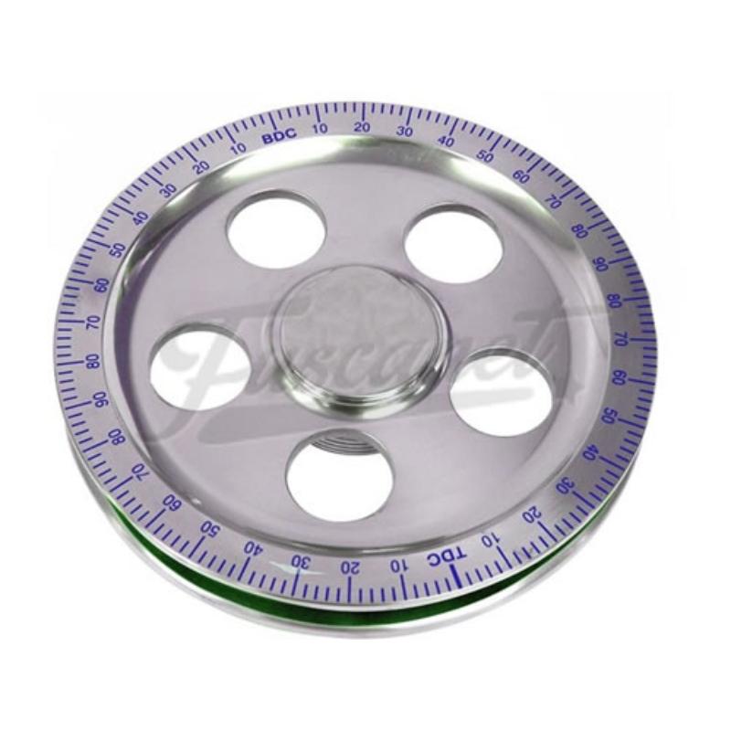 Polia virabrequim EMPI Std VW Fusca AR Graus Azul Furos