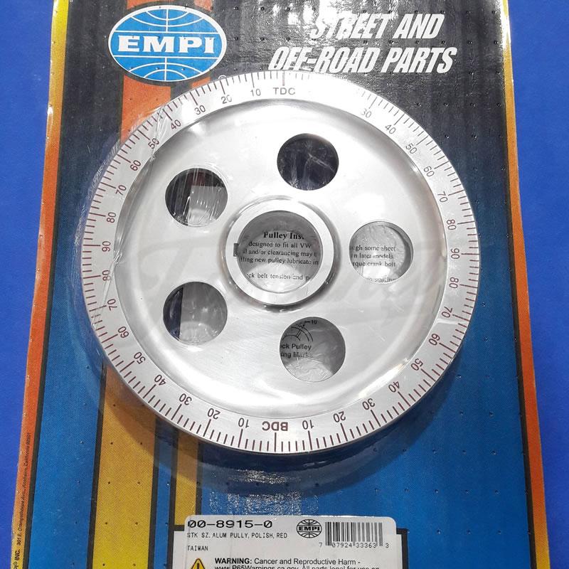 Polia virabrequim EMPI com furos VW Fusca AR Vermelho