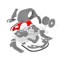 Lata Chapa Frente Motor VW Fusca AR preta Deslocada