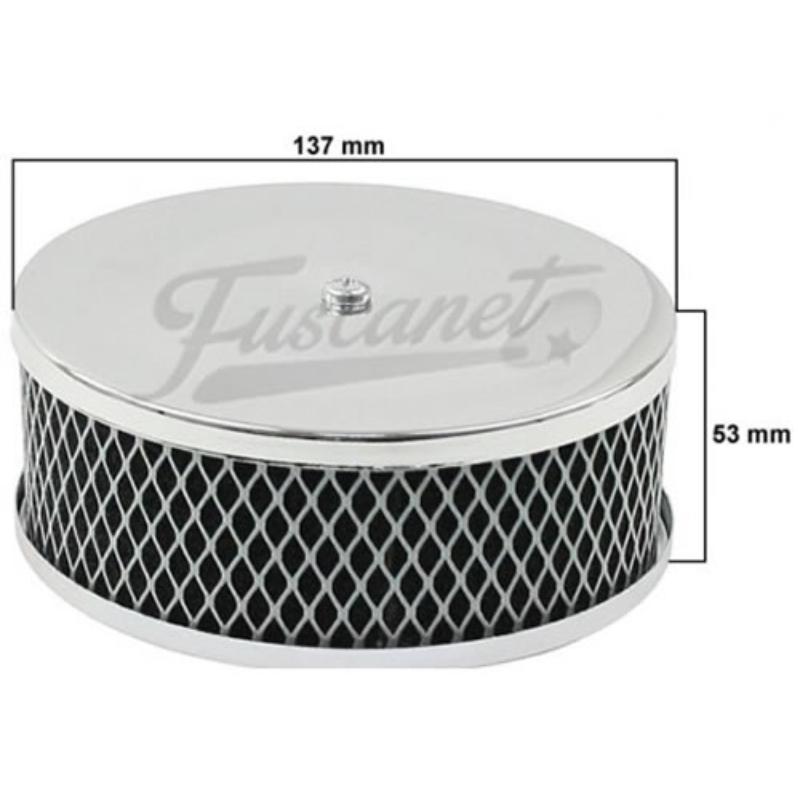 Filtro ar EMPI VW Fusca Kombi p Solex 52mm Cromado 