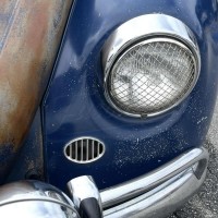 Grade inox Protetora Farol 7 pol Fusca Kombi moderno