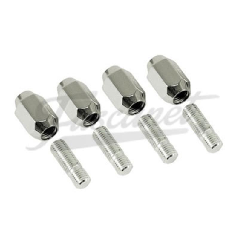 Prisioneiro e porca de roda cromada 14mm