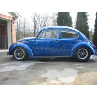 Roda EMPI 8 Spokes preta canto polido 5.5X15