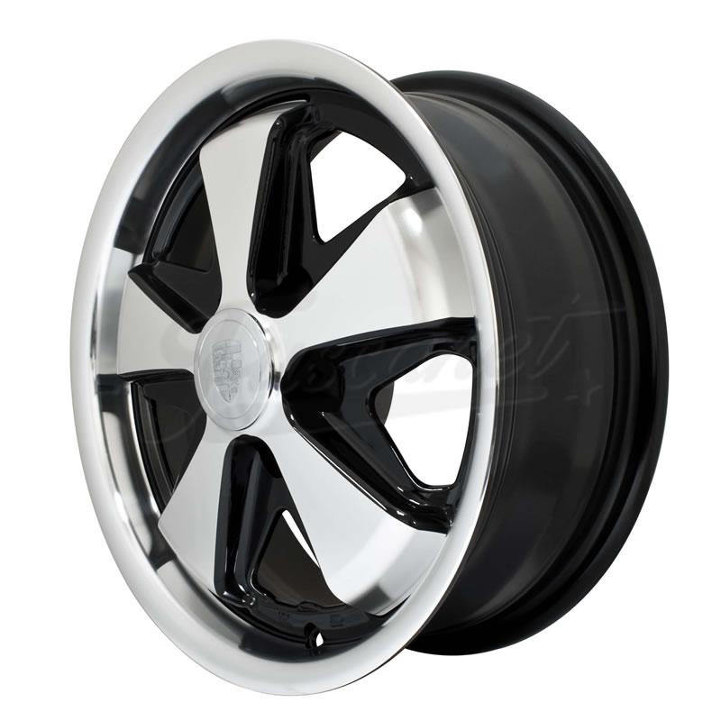 Roda Empi Fuchs 911 Preta E Aluminio 5x112 r15 5.5