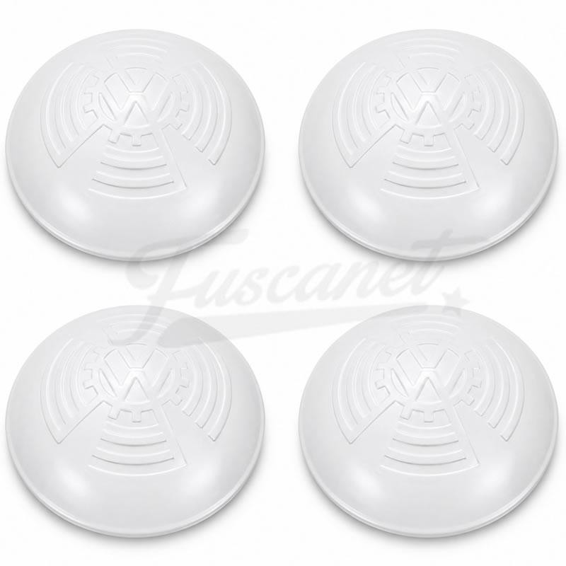 Jogo Calota Branca KDFVW para 5 furos Fusca e Kombi