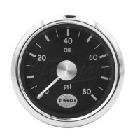 Manômetro Pressão Óleo EMPI Smiths 0–5,5 bar fundo preto