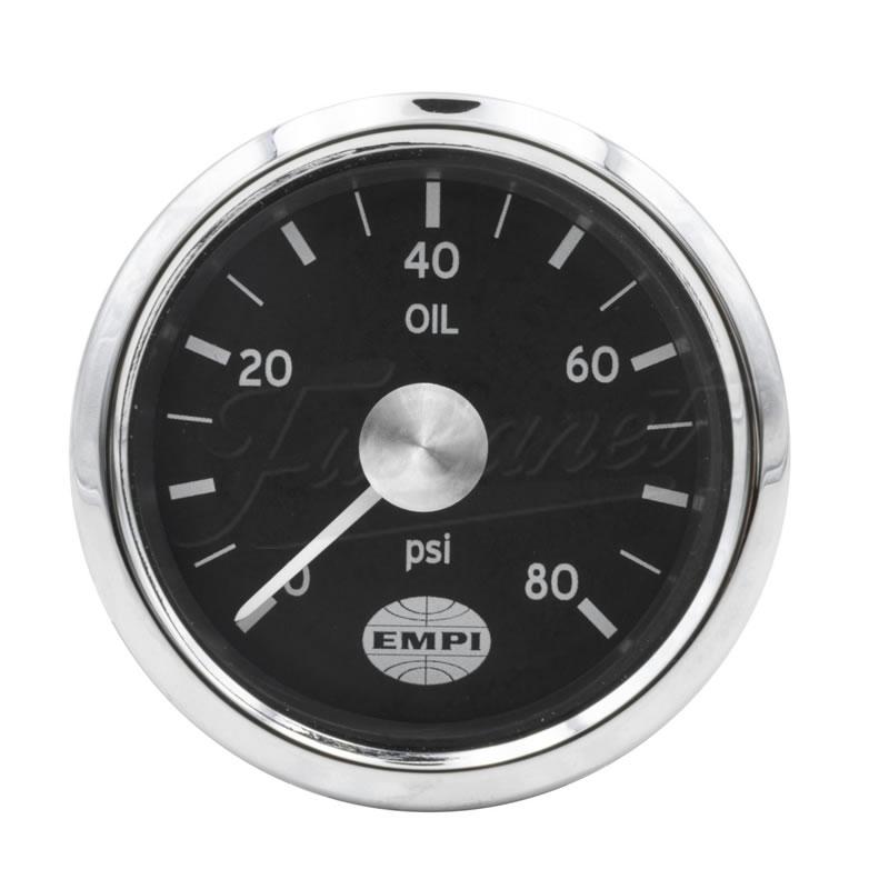Manômetro Pressão Óleo EMPI Smiths 0–5,5 bar fundo preto