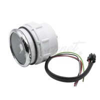 Manômetro Temperatura Óleo EMPI Smiths fundo preto 52mm