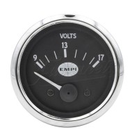 Voltimetro EMPI Smiths fundo preto 52mm