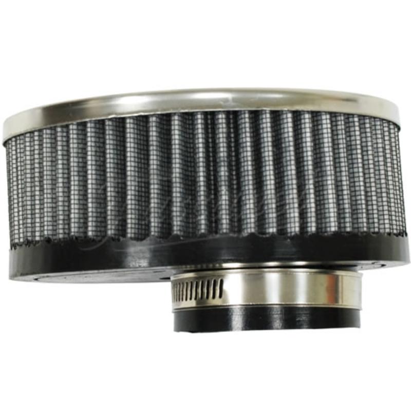 Filtro ar redondo esportivo EMPI cromado 52mm boca - base flexivel