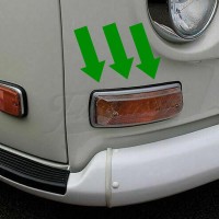 Guarnição pisca dianteiro Kombi alemã 1968 1972