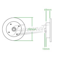 Disco de freio traseiro para Kit EMPI # 22-2865
