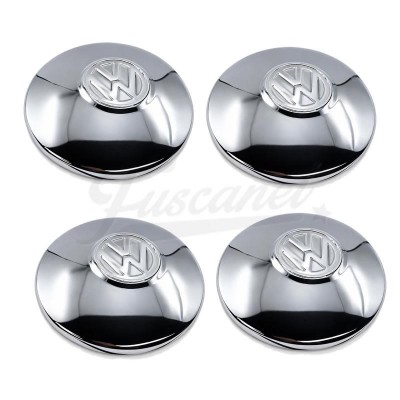 Jogo Calota Cromada VW Mex para 4x130 5x112 Fusca e Kombi