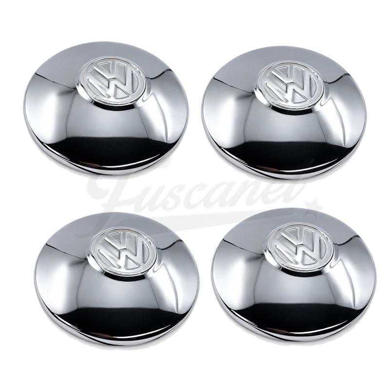 Jogo Calota Cromada VW Mex para 4x130 5x112 Fusca e Kombi