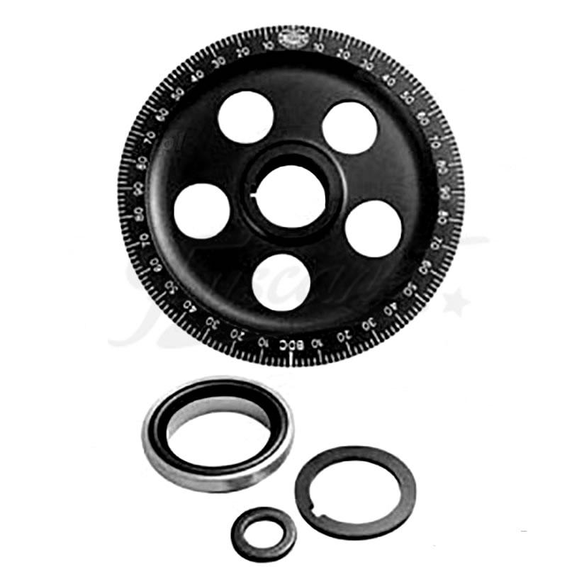 Polia EMPI virabrequim Preta Furada STD com retentor