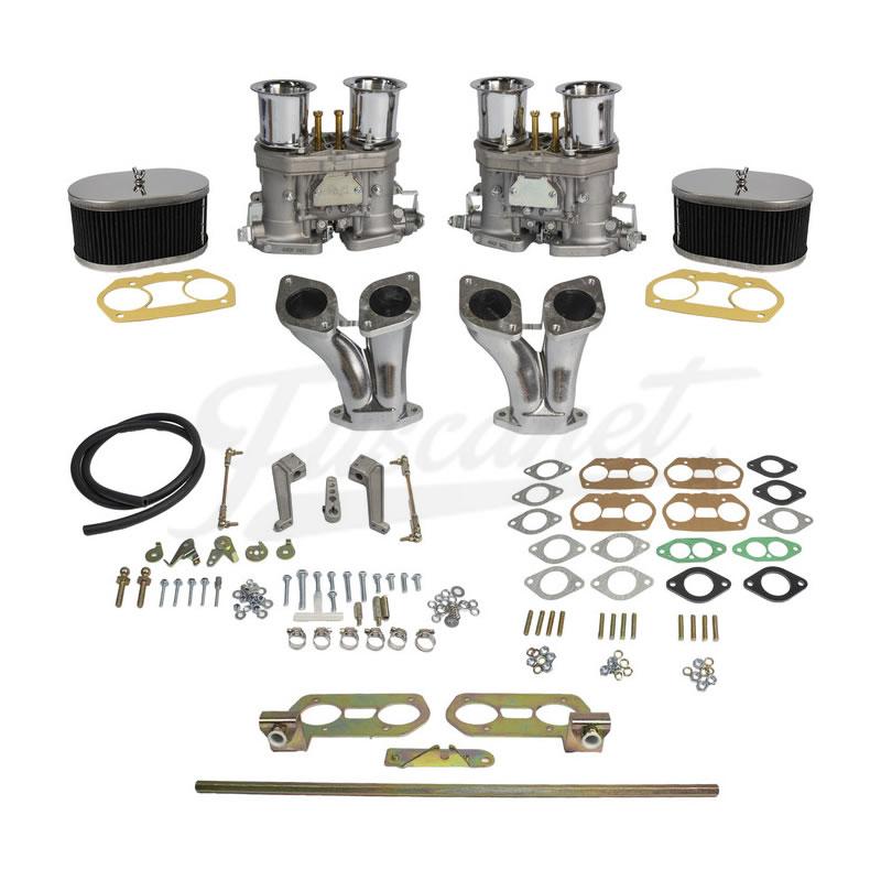 Kit carburadores EMPI duplos 40/40 IDF versao Luxo