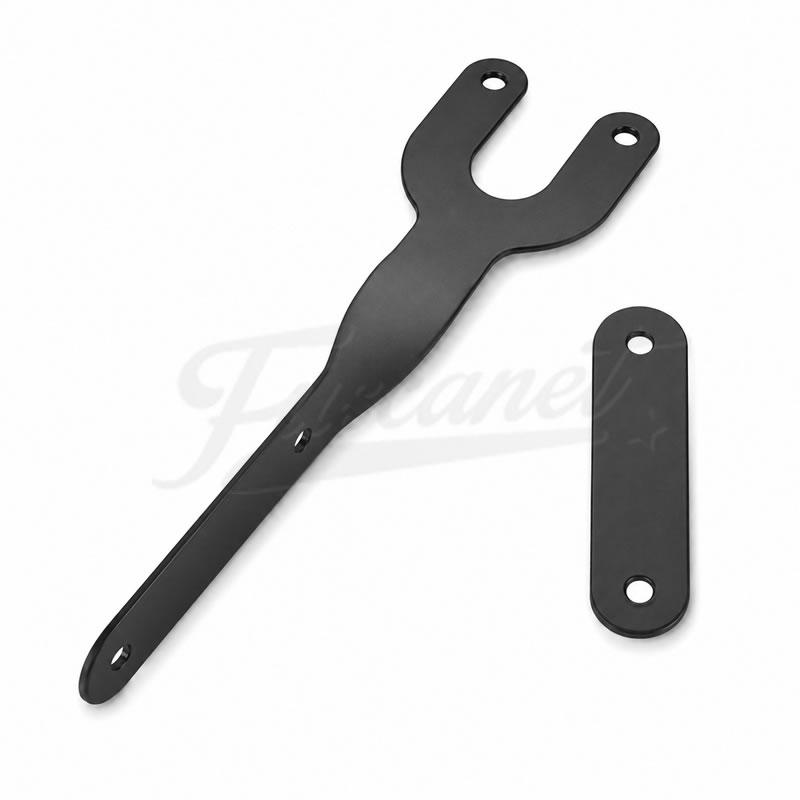 Suporte luz stop traseira Preto PowderCoat Suporte luz stop traseira Preto PowderCoat