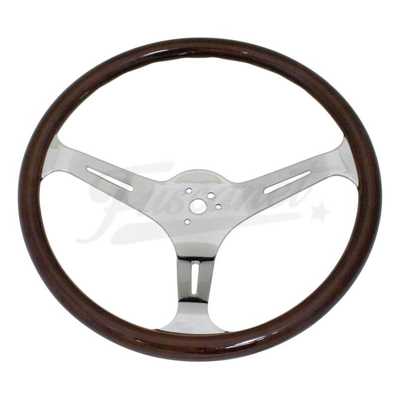 Volante EMPI em madeira escura 380mm 