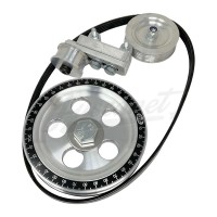 Kit polias de virabrequim com esticador SCAT Aluminio