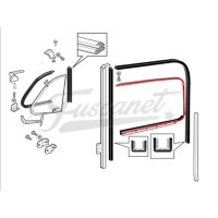 Friso com pestana de porta Fusca esquerdo 
