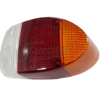 Lente lanterna traseira VW Fusca Fuscão Tricolor Acrilico