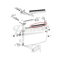 Friso borracha/metal interna Fusca Brasil tudos