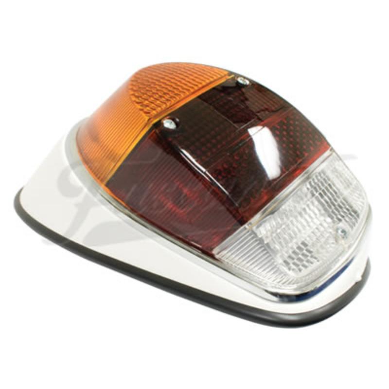 Lanterna traseira VW Fuscão lente tricolor Direita