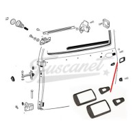 Calço maçaneta porta VW Fusca ../77