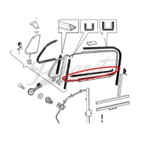 Pestana interna da porta esquerda fusca alemão apos 1969 
