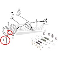 Kit reparo sapata freio tras EMPI VW Fusca tambor 4 furos