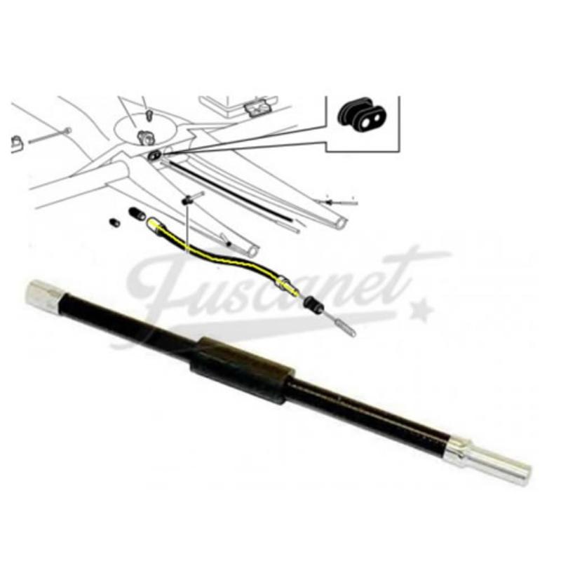 Tubo flexivel do cabo de embreagem Fusca 1200 - 1600 é Kombi