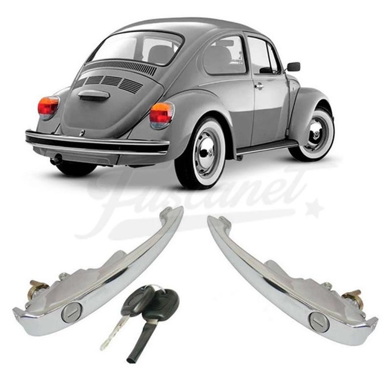 Kit Maçaneta Externa Porta Cromada VW Fusca 78/...