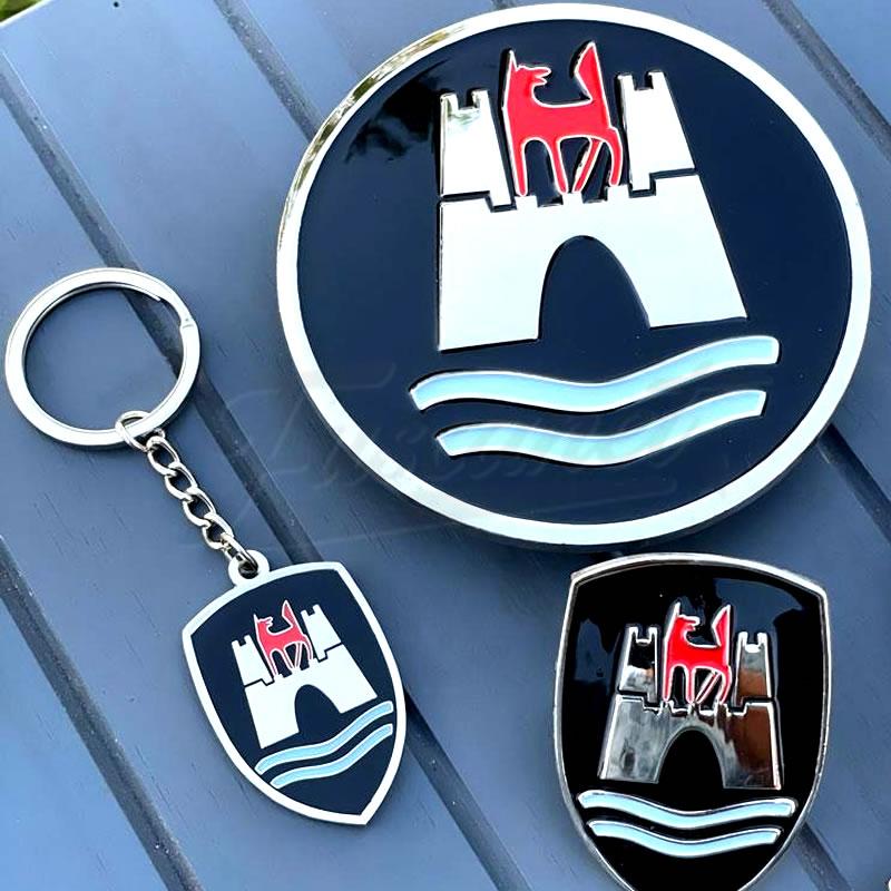 Kit emblemas Wolfsburg Tres Cores