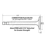 Valvula 40MM Titanio Competition Plus CB Performance Unidade