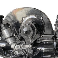 Base Suporte Cavalete Alternador JayCee Alumínio Billet Azul